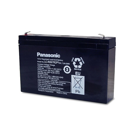 C6206 UPG LC-R067R2P1 Sealed Lead Acid Battery 6 Volts/7.2Ah - F2 Terminal