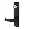 CFL-12-DC-676-LH Securitech Enduralatch Electric Released Trim and Heavy Duty Latch Lock with Classroom Function - 24VDC Electric Release - LH Handle - Powder Coated Black