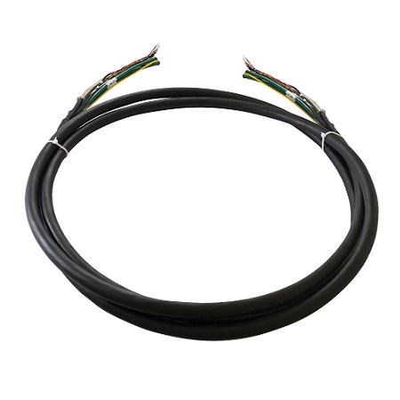 CMAN0401 Videotec Armored Multipolar Cable with 1 Ethernet Cable 3 Power Supply Conductors - Black - 1 Meter