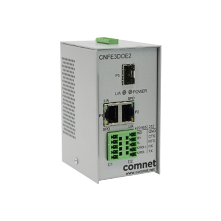 CNFE3DOE2/m Comnet RS232/422/485 Data over Ethernet Terminal Server