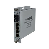 CNFE4+1SMSS2POE Comnet 5 Port 10/100 Mbps Ethernet Self-Managed Switch 1FX with PoE+ on 4TX 2 Fiber Single Mode 9/125μm