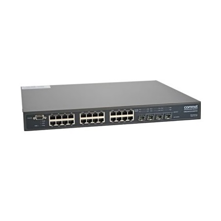 CWGE26FX2TX24MS Comnet Commercial Grade 26 Port Gbps Managed Switch 24 10/100/1000Mbps TX Ports 2 1000Mbps TX/SFP FX Combo Ports