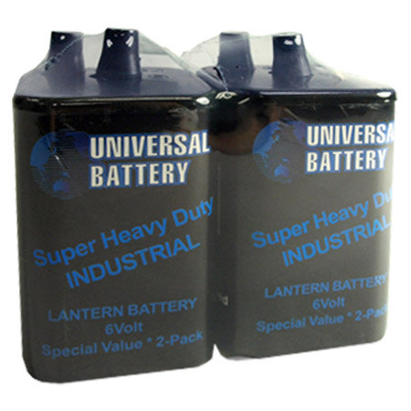 D5336 UPG Universal 6V Carbon Zinc 2PC Lantern Spring Top Battery