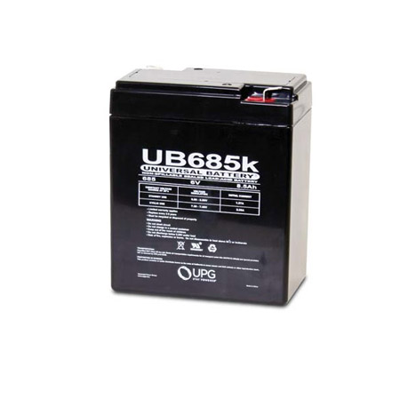 D5735 UPG UB685 Sealed Lead Acid Battery 6 Volts/8.5Ah - F1 Terminal