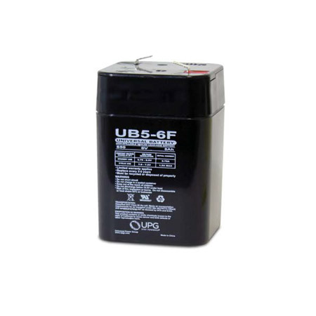 D5897 UPG UB650F Lantern Sealed Lead Acid Battery 6 Volts/5Ah - F1 Terminal