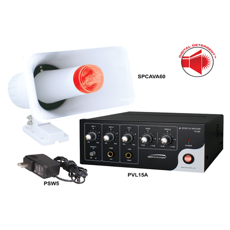 DDAK2 Speco Technologies Digital Deterrent Audio Kit, Includes PVL15A, SPCAVA60 & PSW5
