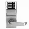 DL2700CRL-26D Alarm Lock Standalone Pushbutton Cylindrical Lock - Lever Trim - US26D Satin Chrome Finish
