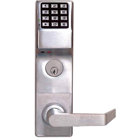 DL3500CRL-10B Alarm Lock Trilogy Electronic Digital Mortise Locks - Straight lever classroom function Left Hand - Duronodic Finish