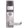 DL3575DBL-10B Alarm Lock Trilogy Electronic Digital Mortise Locks - Regal lever deadbolt function Left hand - Duronodic Finish