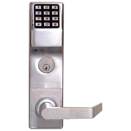 DL3575DBL-26D Alarm Lock Trilogy Electronic Digital Mortise Locks - Regal lever deadbolt function Left hand - Satin Chrome Finish