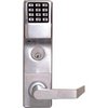 DL3575DBR-3 Alarm Lock Trilogy Electronic Digital Mortise Locks - Regal lever deadbolt function Right hand - Polished Brass Finish