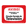 DTV-202s Maxwell Alarm CCTV NOTICE! Decal 4" x 4" (Outside Mount) - Spanish Version