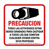 DTV-204s Maxwell Alarm CCTV Warning Decal 4" x 4" (Outside Mount) - Spanish Version