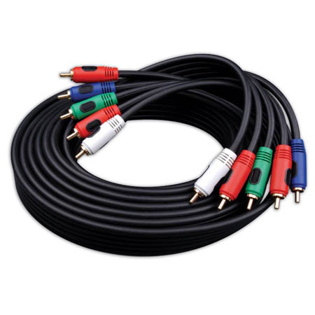 DV336 Vanco RGB Component Video Cable with Left/Right Digital Audio 3ft