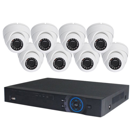 DVR20082-EB18 Rainvision 8 Channel HD-CVI DVR Kit 30FPS @ 720P - 2TB w/ 8 x 720p IR Eyeball HD-CVI Security Cameras 12VDC