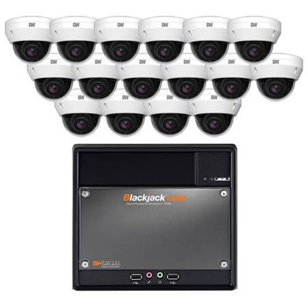 DW-CUDV9KIT616 Digital Watchdog 64 Channel Blackjack Cube NVR - 6TB w/ 16 x 5MP Outdoor Dome IP Security Cameras