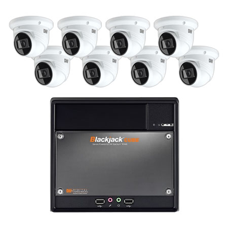 DW-CUFTKIT68 Digital Watchdog 64 Channel BlackJack Cube NVR - 6TB w/ 8 x 5MP Outdoor IR Turret IP Security Cameras