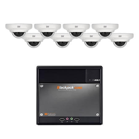 DW-CUV7DKIT68 Digital Watchdog 64 Channel Blackjack Cube NVR - 6TB w/ 8 x 2MP Outdoor Dome IP Security Cameras