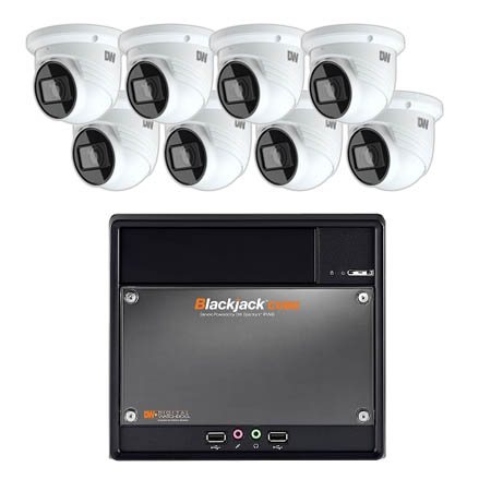 [DISCONTINUED] DW-CUVLKIT68 Digital Watchdog 64 Channel Blackjack Cube NVR - 6TB w/ 8 x 4MP Outdoor IR Turret IP Security Cameras
