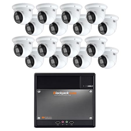 DW-CUVTKIT616 Digital Watchdog 64 Channel BlackJack Cube NVR - 6TB w/ 16 x 5MP Outdoor IR Turret IP Security Cameras