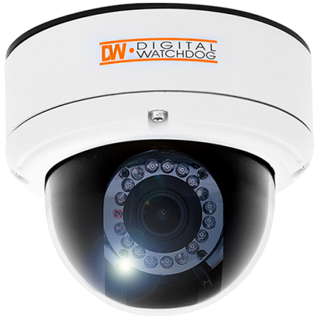 [DISCONTINUED] DWC-V3367WTIR Digital Watchdog 3.3~12mm Varifocal 600TVL IR Day/Night WDR Dome Security Camera 12VDC/24VAC