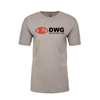 DWG 60% Cotton 40% Polyester Fitted T-Shirt - Light Gray - Large