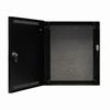 E1V LifeSafety Power 12" W x 14" H x 4.5" D Steel Electrical Enclosure - Black with Vertx Back Plate
