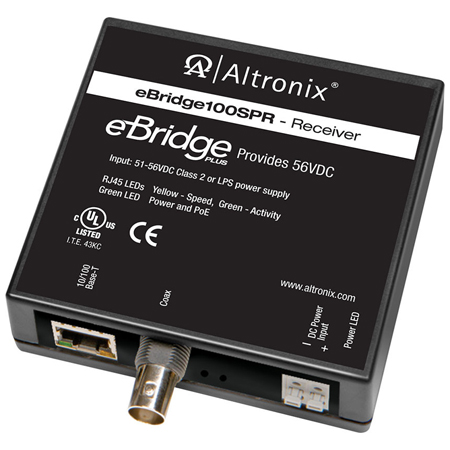 EBRIDGE100SPR Altronix Ethernet over Coax Receiver