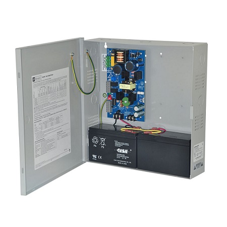 EFLOW4NL Altronix 1 Channel 4Amp 24VDC or 4Amp 12VDC Power Supply in UL Listed NEMA 1 Indoor 13 W x 13.5 H x 3.25 D Steel Electrical Enclosure
