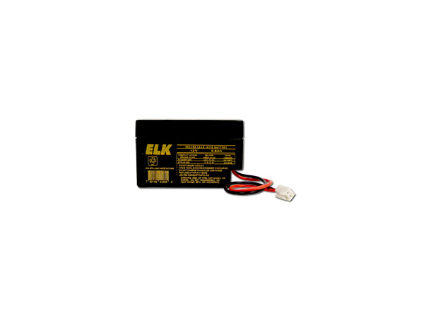 ELK-1208J2 ELK Rechargeable Sealed Lead Acid Battery 12 Volts/0.8Ah - J2 Terminals