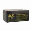 ELK-1233 ELK Rechargeable Sealed Lead Acid Battery 12 Volts/3.3Ah - F1 Terminals