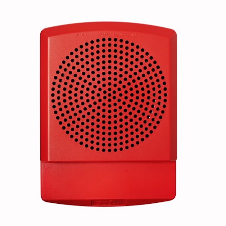 ELSPKR-AL Cooper Wheelock Eaton Eluxa High Fidelity Speaker, Wall, Red, ALERT, Clear Lens, 25/70V, Indoor