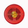 ELSPSTRC-NA Cooper Wheelock Eaton Eluxa High Fidelity Speaker Strobe, LED, Ceiling, Red, No Lettering, Amber Lens, 15/30/75/110/150/177 cd, 25/70V, Indoor