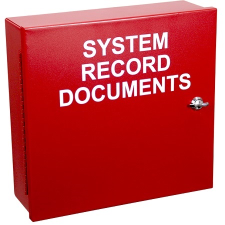 EM1212DOC STI System Record Documents 12 H x 12 W x 4 D Metal Enclosure w/ Thumb Lock - Red