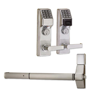 ETPDLS-26D Alarm Lock Exit Trim Lock - Straight Lever w/ Proximity & Keypad - Satin Chrome Finish