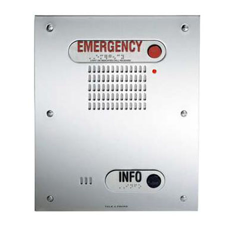 ETP-400D-OP3 Talk-A-Phone ADA Compliant Hands-Free Indoor/Outdoor Flush Mounted 2-Button "EMERGENCY" & "INFO"