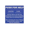 ETP-SIGN-PFH Talk-A-Phone Polycarbonate Self-Adhesive Push For Help Sign