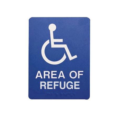ETP-SIGN-R Talk-A-Phone Polycarbonate Self-Adhesive Area of Refuge Sign