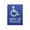 ETP-SIGN Talk-A-Phone Polycarbonate Self-adhesive Area of Rescue Sign