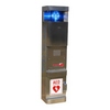 ETP-WM-AED Talk-A-Phone Brushed Stainless Steel Wall Mounted Phone Station with Integrated Blue Light/Strobe