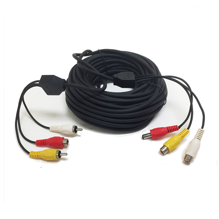 EXT-100B MG Electronics All in One Cable Audio/Video/Power - 100 Ft. - Black