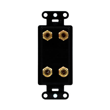 F9005-BK-06 Legrand On-Q Universal Dual Speaker Outlet Strap Black  6 Pack