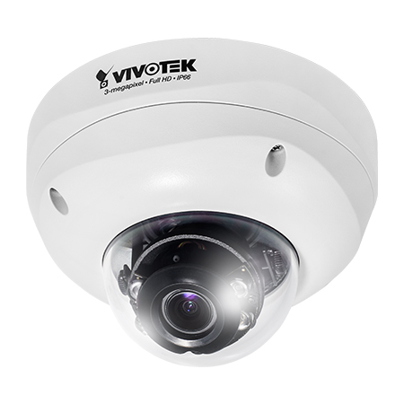 FD8371EV Vivotek 3~10mm Varifocal 30 FPS @ 2048x1536 Outdoor IR Day/Night WDR Fixed Dome Network Security Camera 12VDC/PoE - Extreme Weather