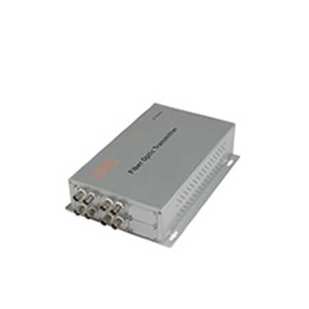 FDVA8-S1R-WSA KBC Networks 8-ch point-to-point simplex video receiver 1 fiber 1310nm single mode 15dB optical loss budget Desktop/wall-mount ST connector US power plug