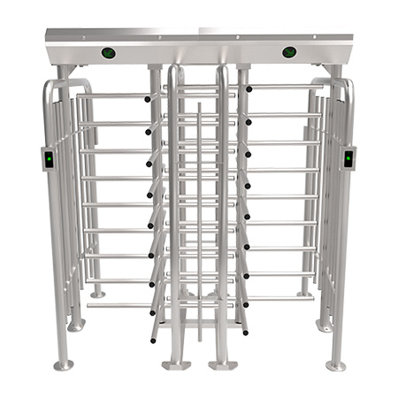 FHT2422D ZKTeco USA Double Lane Full Height Turnstile with InBio Pro Controller and Finger Print Reader