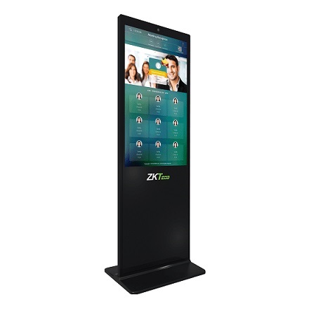 FK1043 ZKTeco USA 43" Touchscreen 6' Tall Free-standing Facial Recognition Kiosk