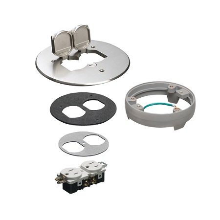 FLB6230NLLR Arlington Industries 6" Nickel Cover Kit with Leveling Ring