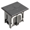 FLBAF101BL Arlington Industries 1-Gang Adjustable Non-Metallic Floor Box for New Floors w/ Flip Lids - Black