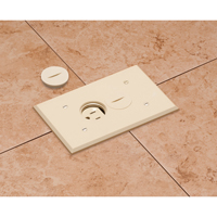FLBC101LA Arlington Industries 1-Gang Non-Metallic Floor Boxes for New Concrete Pours - Light Almond