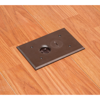 FLBR101BR Arlington Industries 1-Gang Non-Metallic Floor Box for Installed Floors - Brown